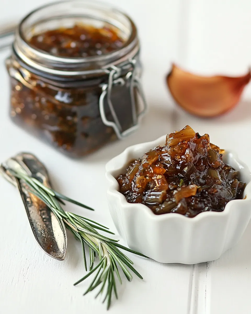 Delicious Balsamic Rosemary Onion Jam food shot
