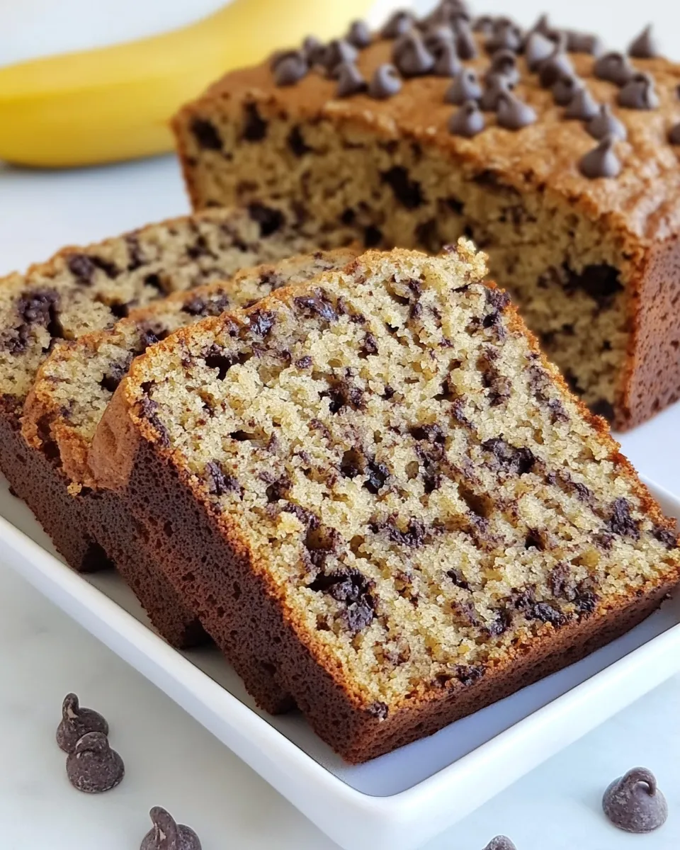 Classic Banana Bread with Chocolate Chips & Whole Wheat Flour dish photo