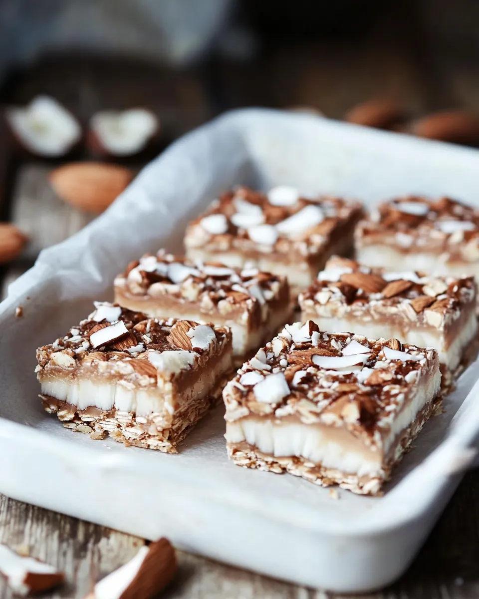 Easy Banana Coconut Energy Bars food shot