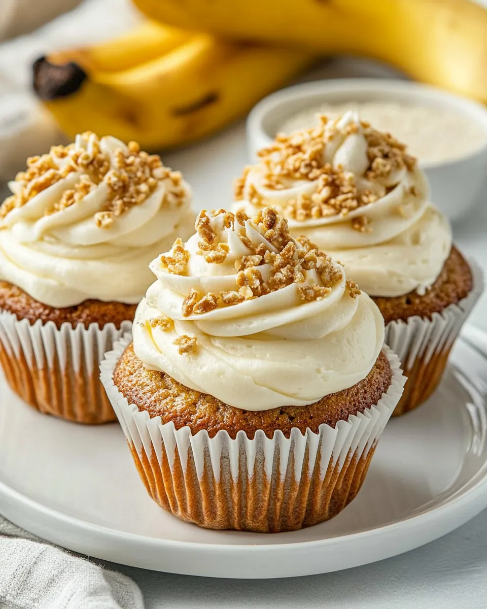 Delicious Banana Cupcakes plate image