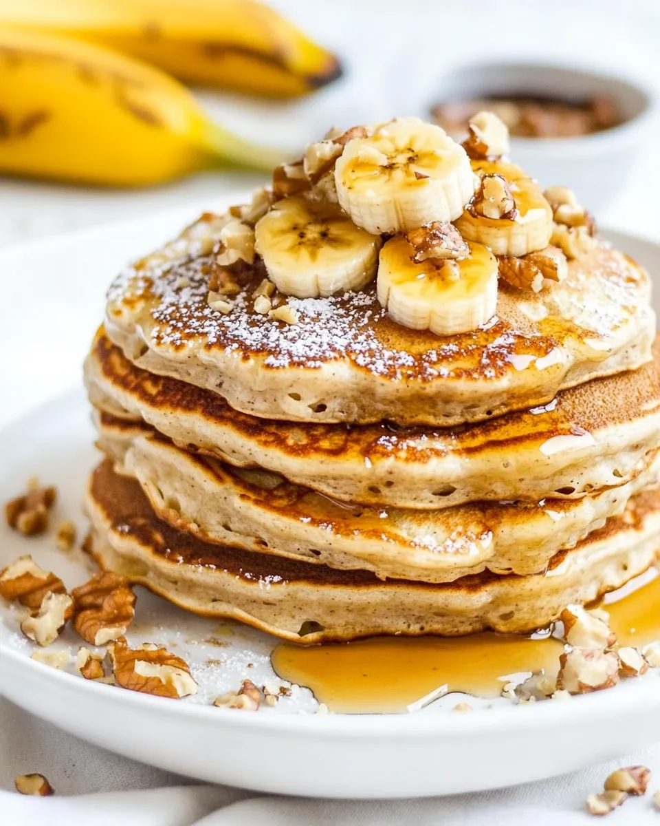 Homemade Banana Nut Pancakes recipe photo