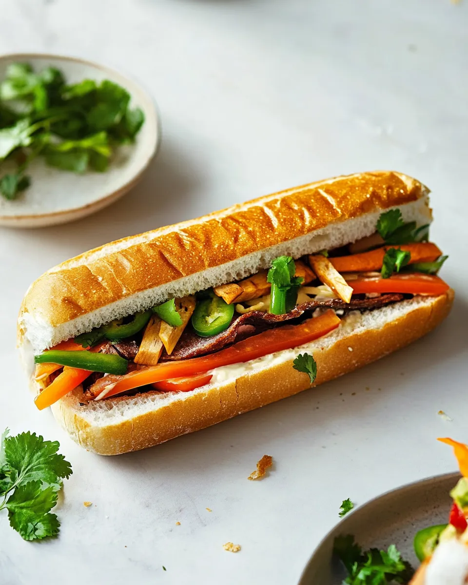 Homemade Banh Mi Sandwich photo