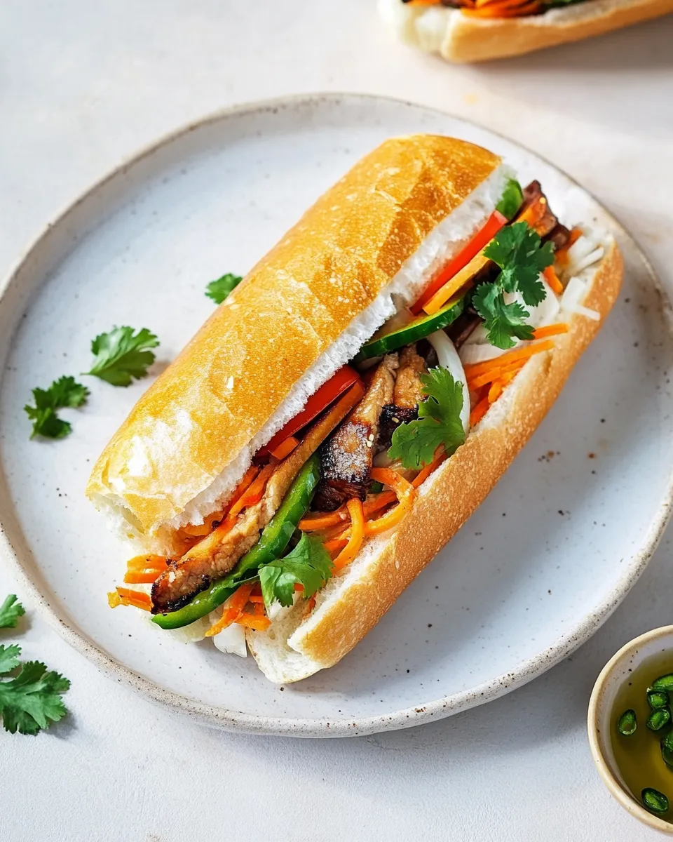 Easy Banh Mi Sandwich food shot