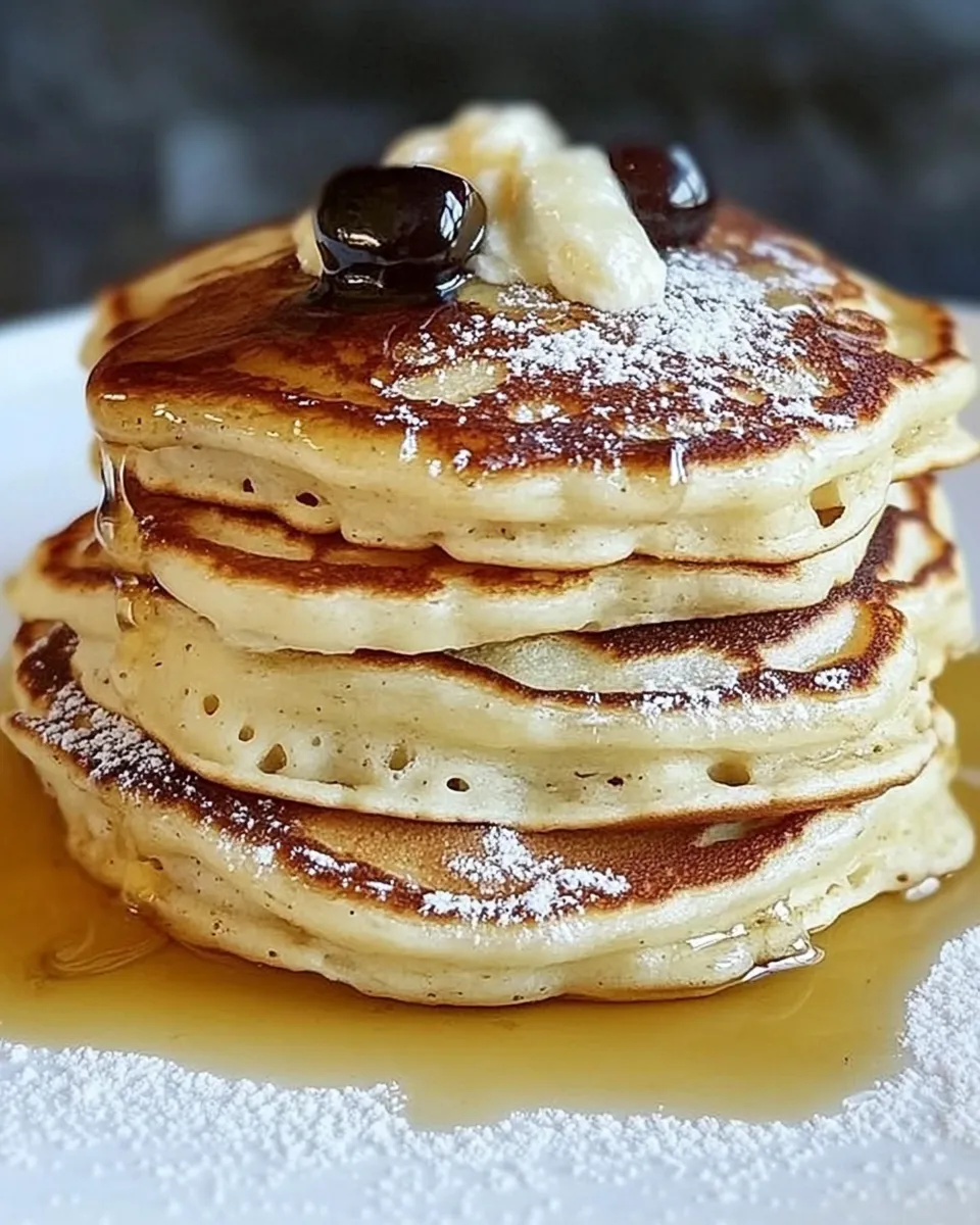 Delicious Basic Buttermilk Pancakes food shot