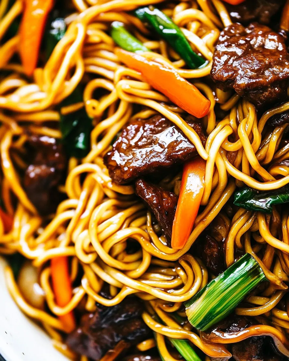Easy Beef Chow Mein food shot