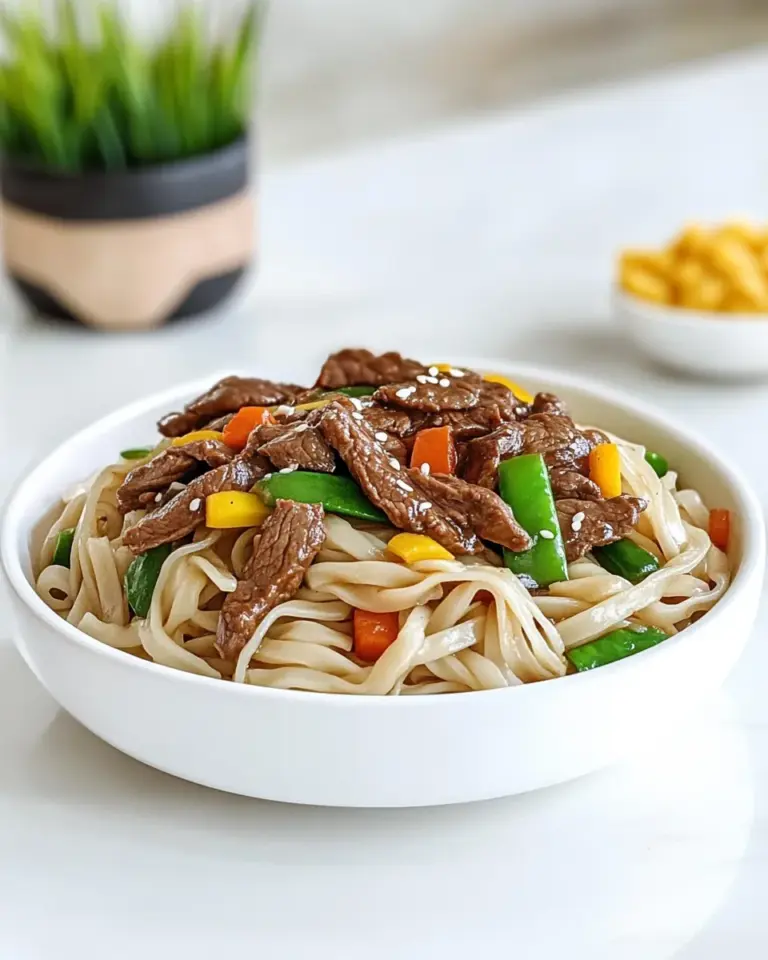 Homemade Beef Stir Fry with Flat Rice Noodles photo