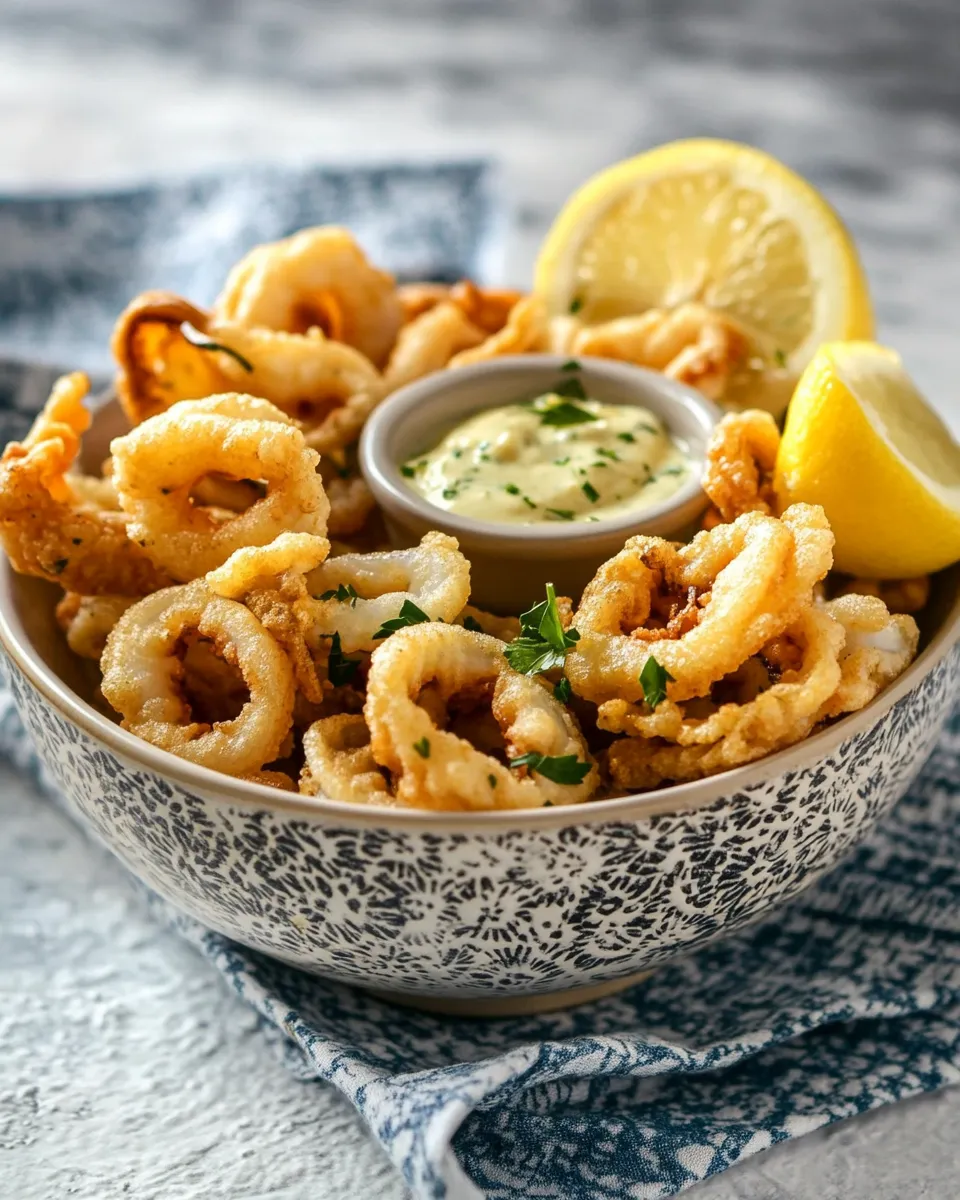 Classic Best Fried Calamari Recipe with Tartar Sauce image