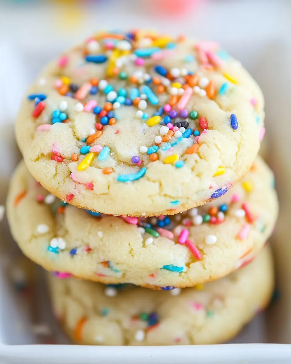 Easy Birthday Cake Cookies recipe image