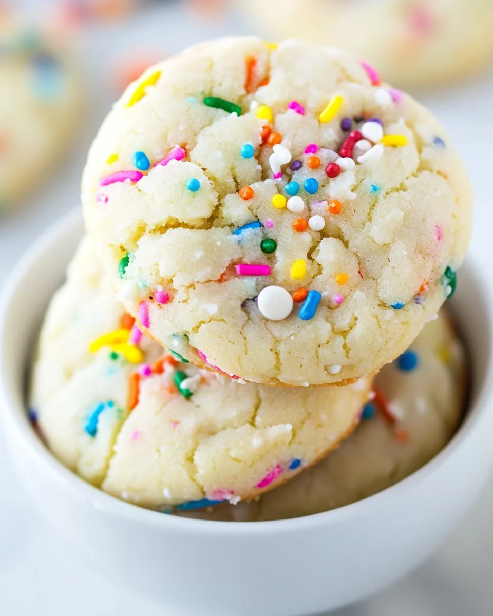 Delicious Birthday Cake Cookies plate image