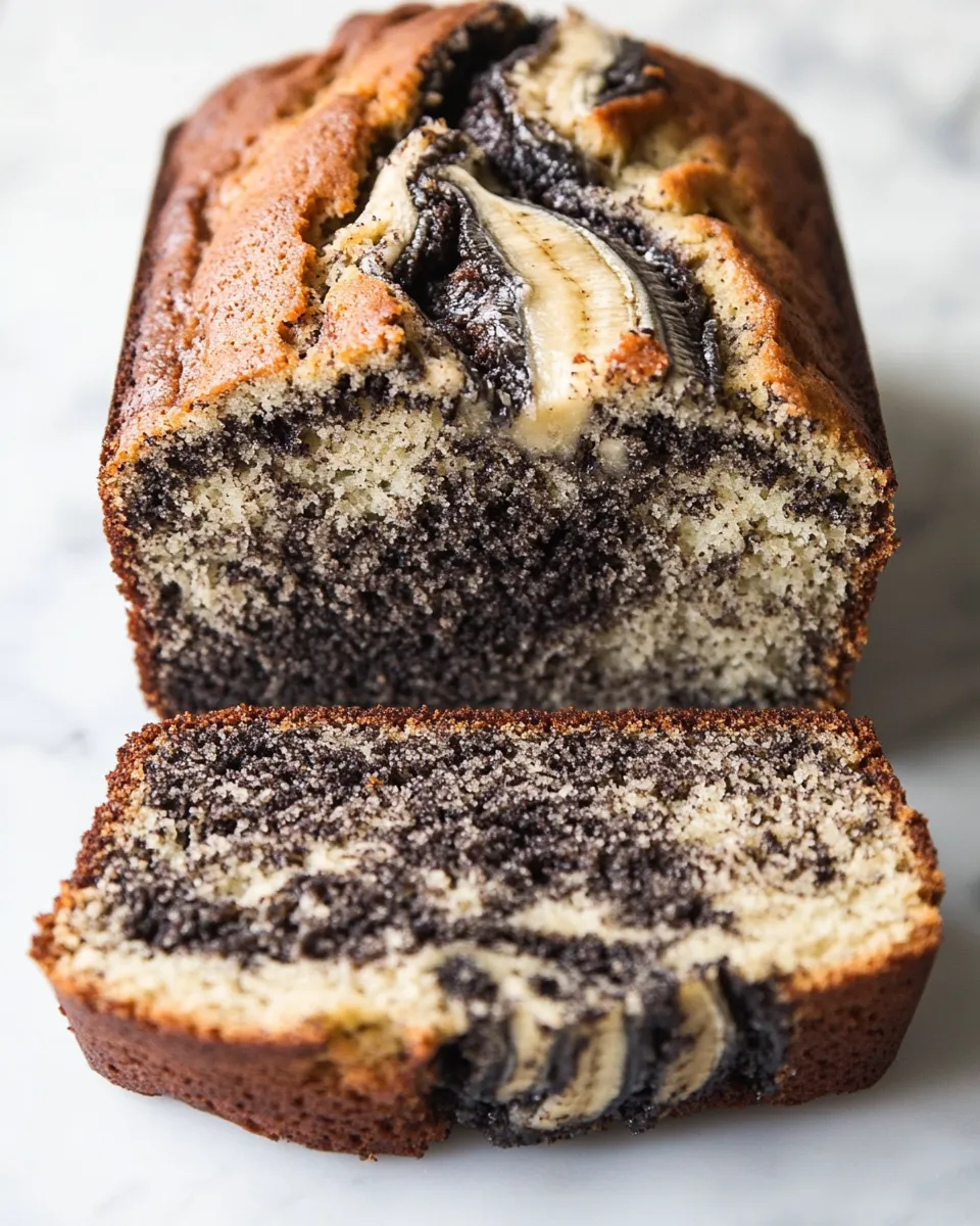 Homemade Black Sesame Swirl Banana Bread photo