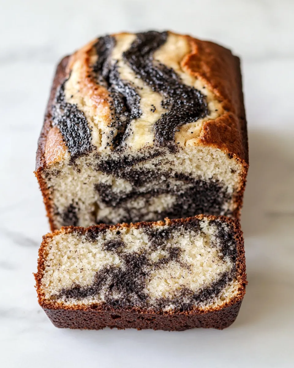 Classic Black Sesame Swirl Banana Bread recipe image