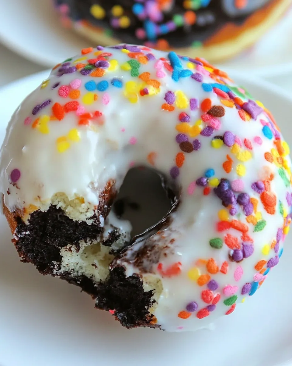 Classic Black and White Confetti Donuts image