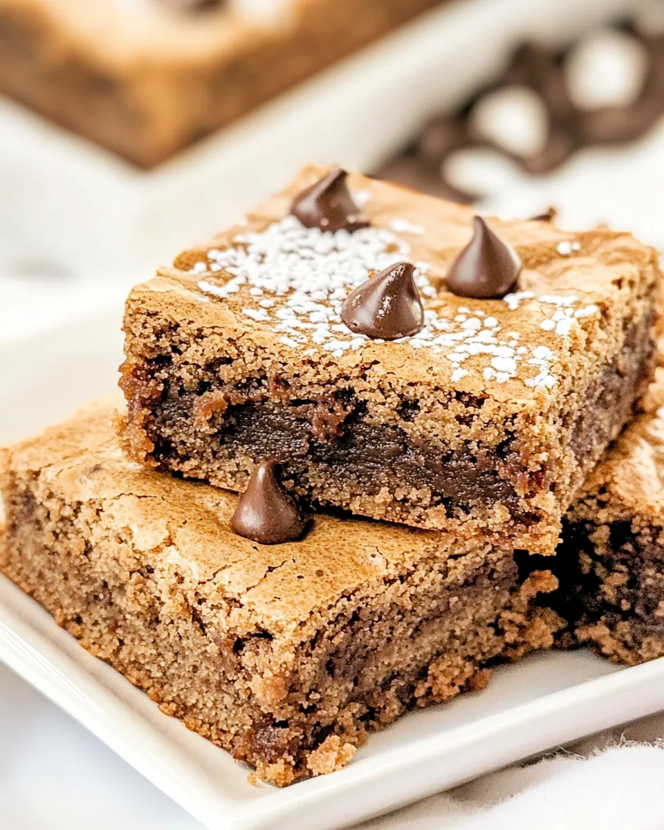 Delicious Blonde Brownies food shot