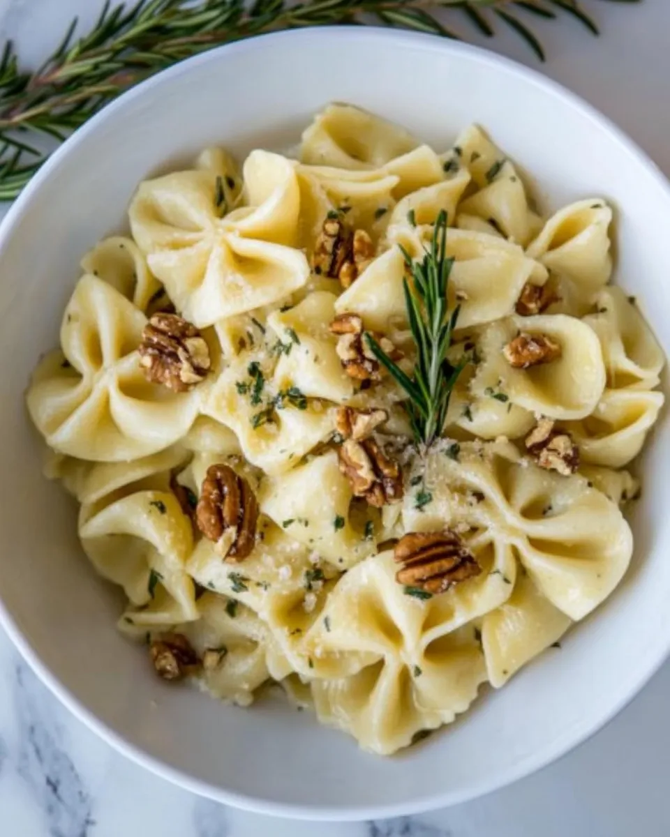 Easy Blue Cheese Pasta with Walnuts food shot