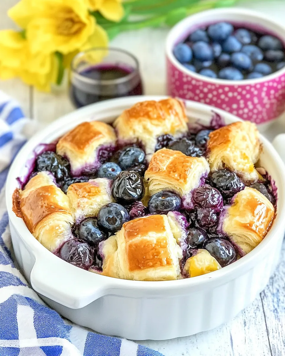 Classic Blueberry Croissant Breakfast Casserole image