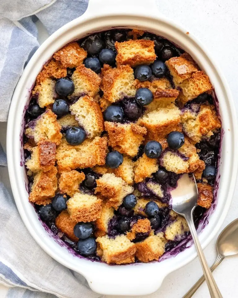 Homemade Blueberry Lemon Bread Pudding photo