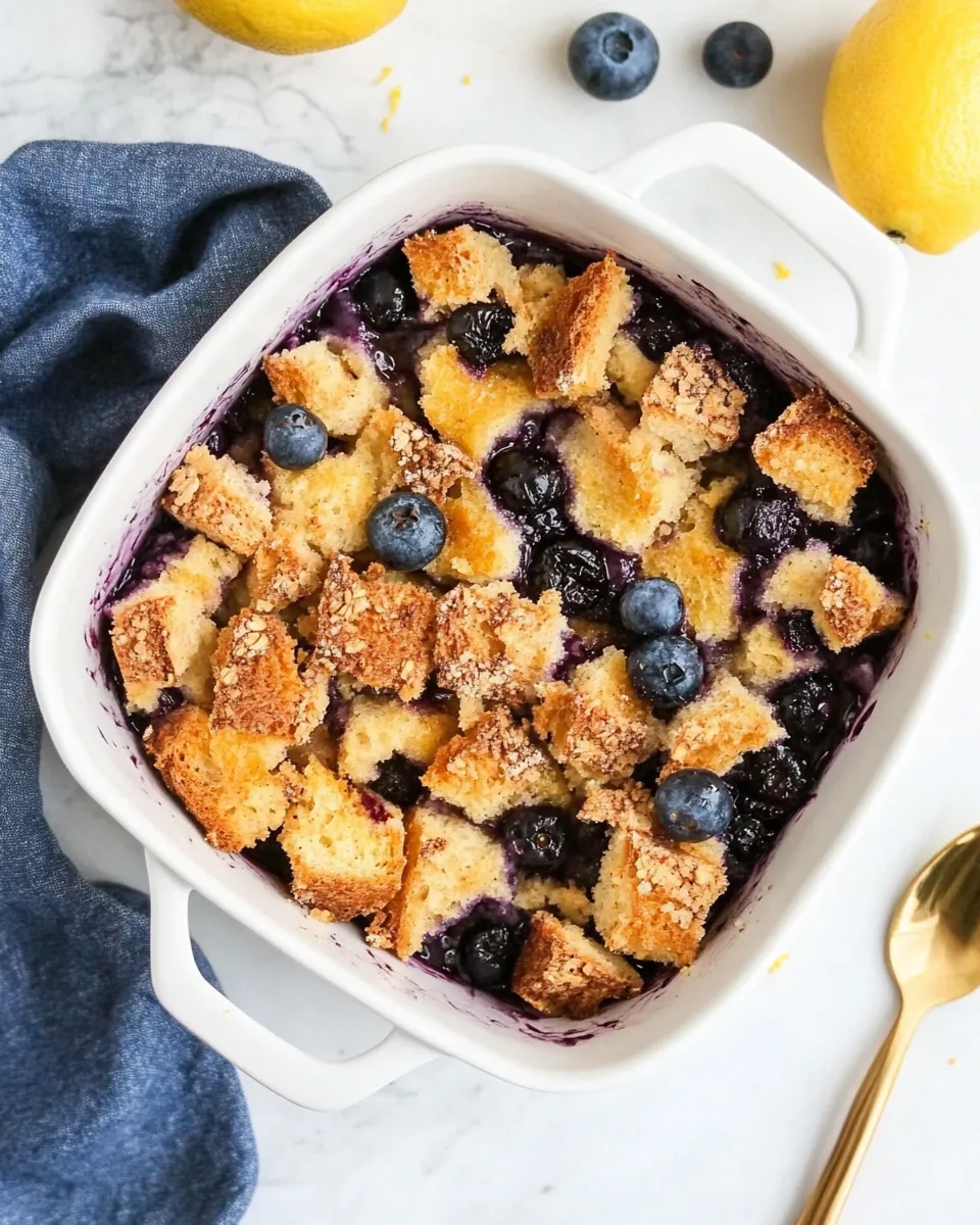 Classic Blueberry Lemon Bread Pudding recipe image