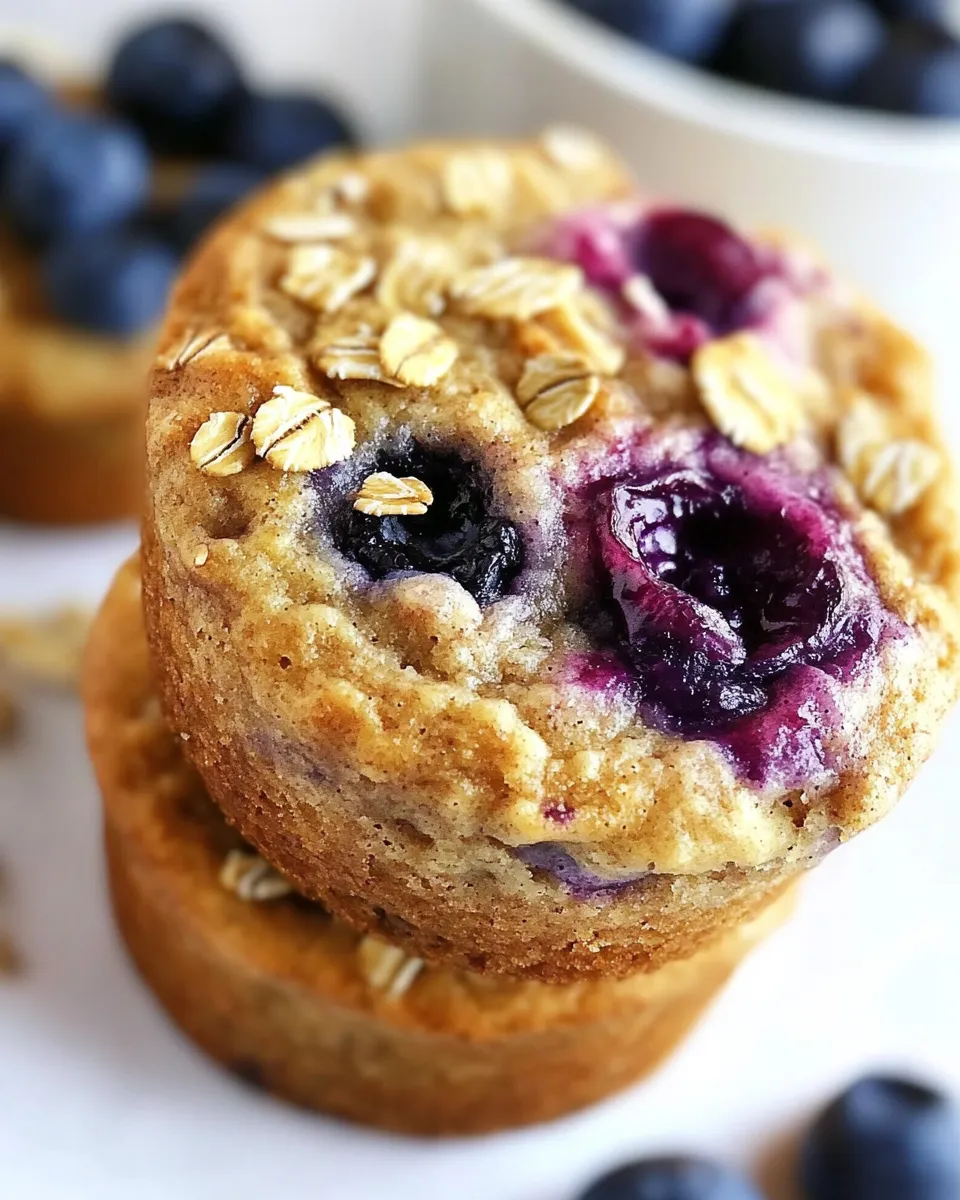 Easy Blueberry Walnut Oatmeal Muffin Tops food shot