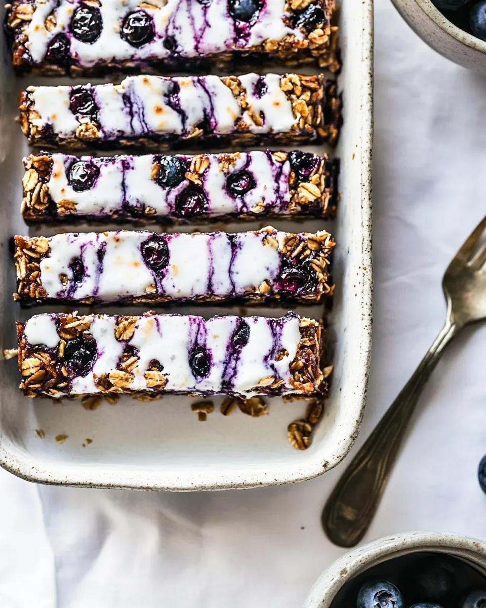 Easy Blueberry Yogurt Granola Bars. dish photo