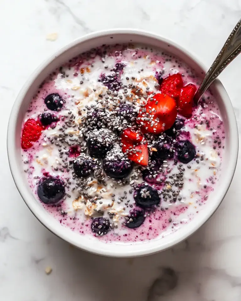 Homemade Blueberry & Coconut Bircher Muesli recipe photo