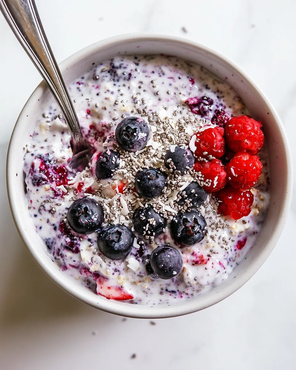 Delicious Blueberry & Coconut Bircher Muesli image