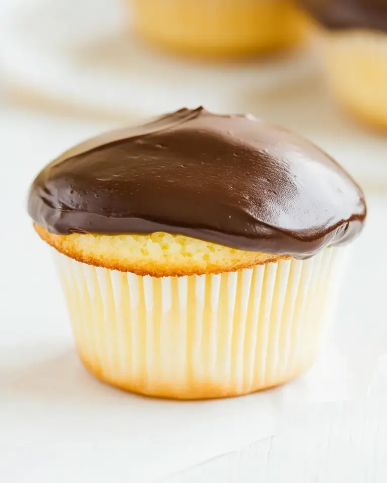 Homemade Boston Cream Cupcakes recipe photo