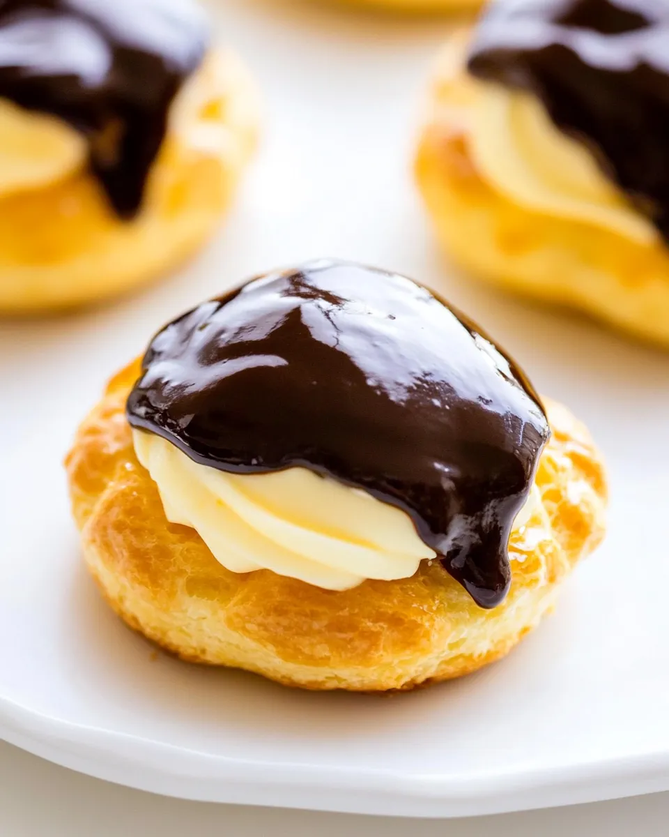 Homemade Boston Cream Puffs recipe photo