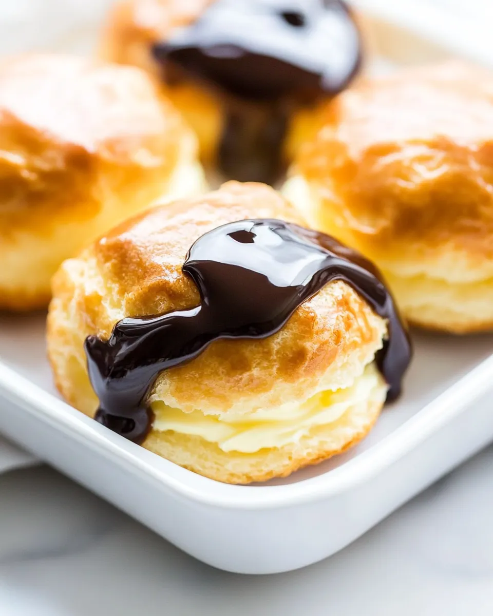 Delicious Boston Cream Puffs image