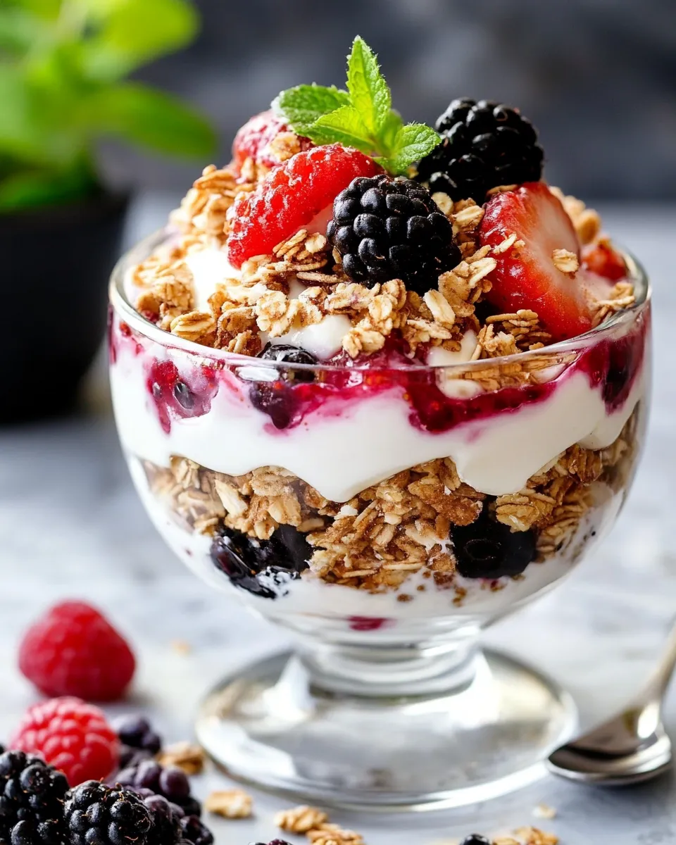 Delicious Breakfast Berry and Yogurt Crunch photo