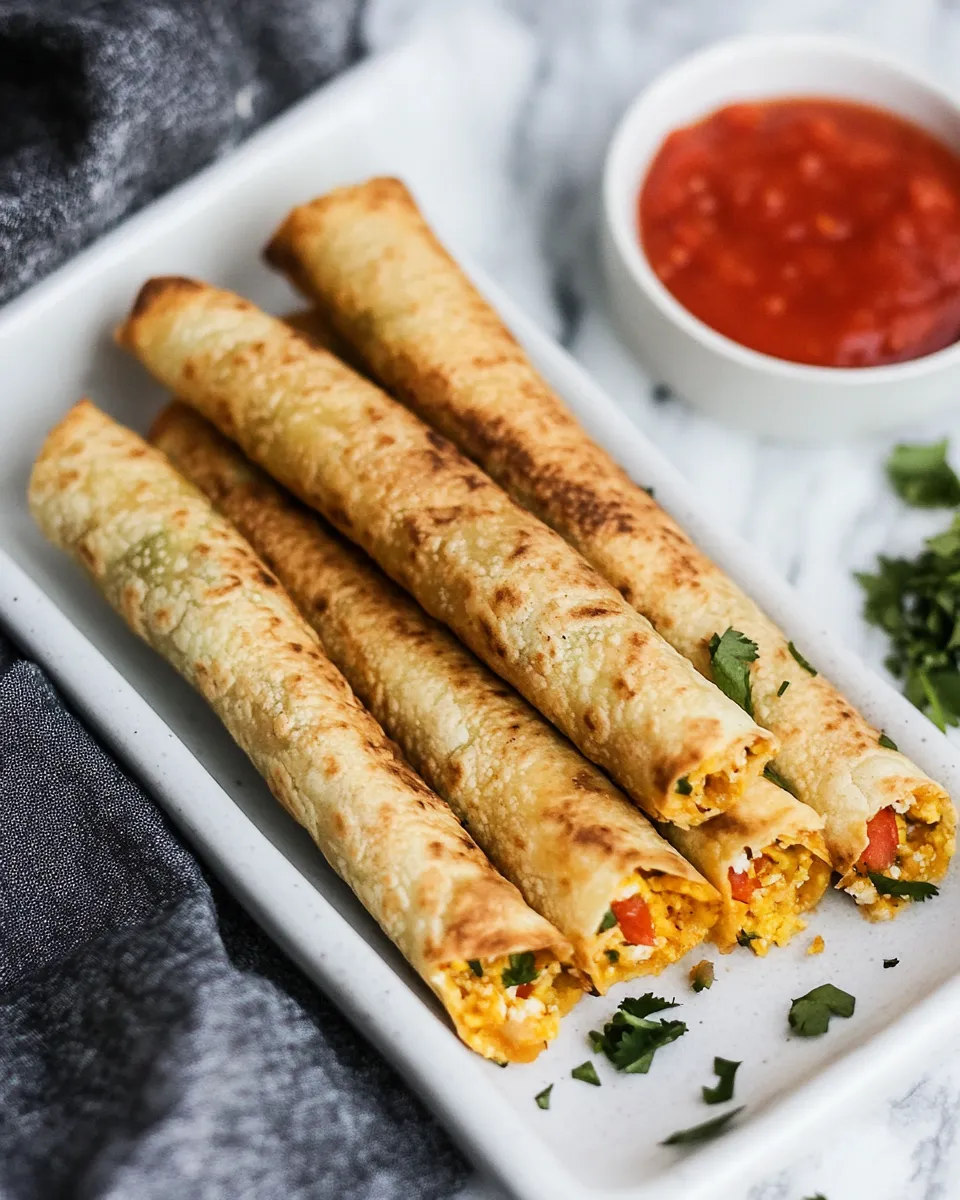 Easy Breakfast Taquitos recipe image