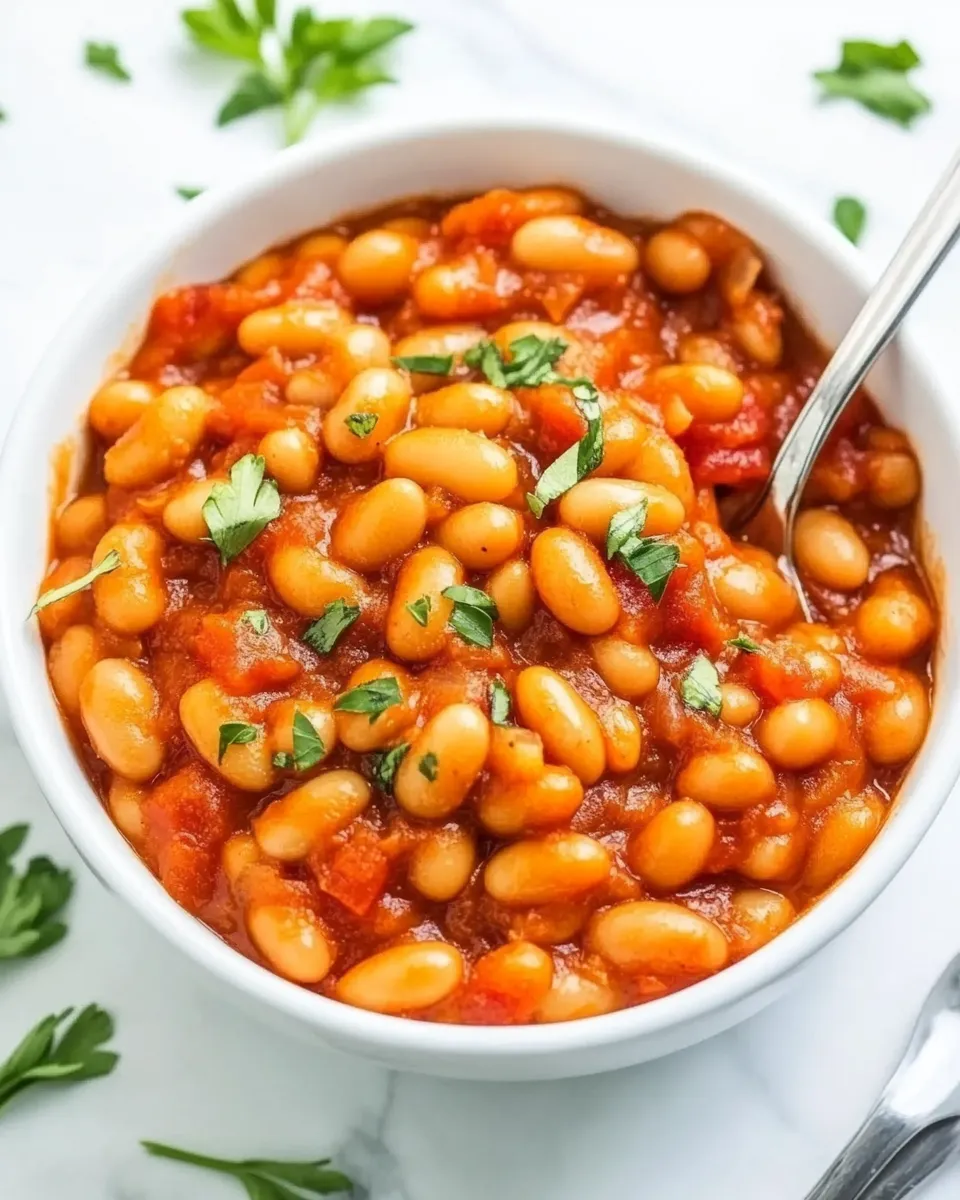 Easy British Baked Beans food shot