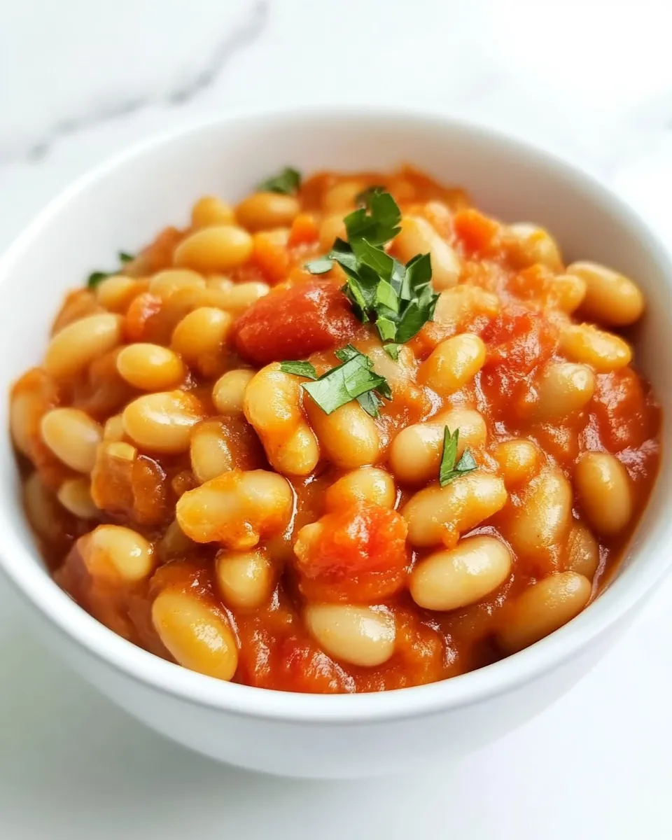 Delicious British Baked Beans plate image