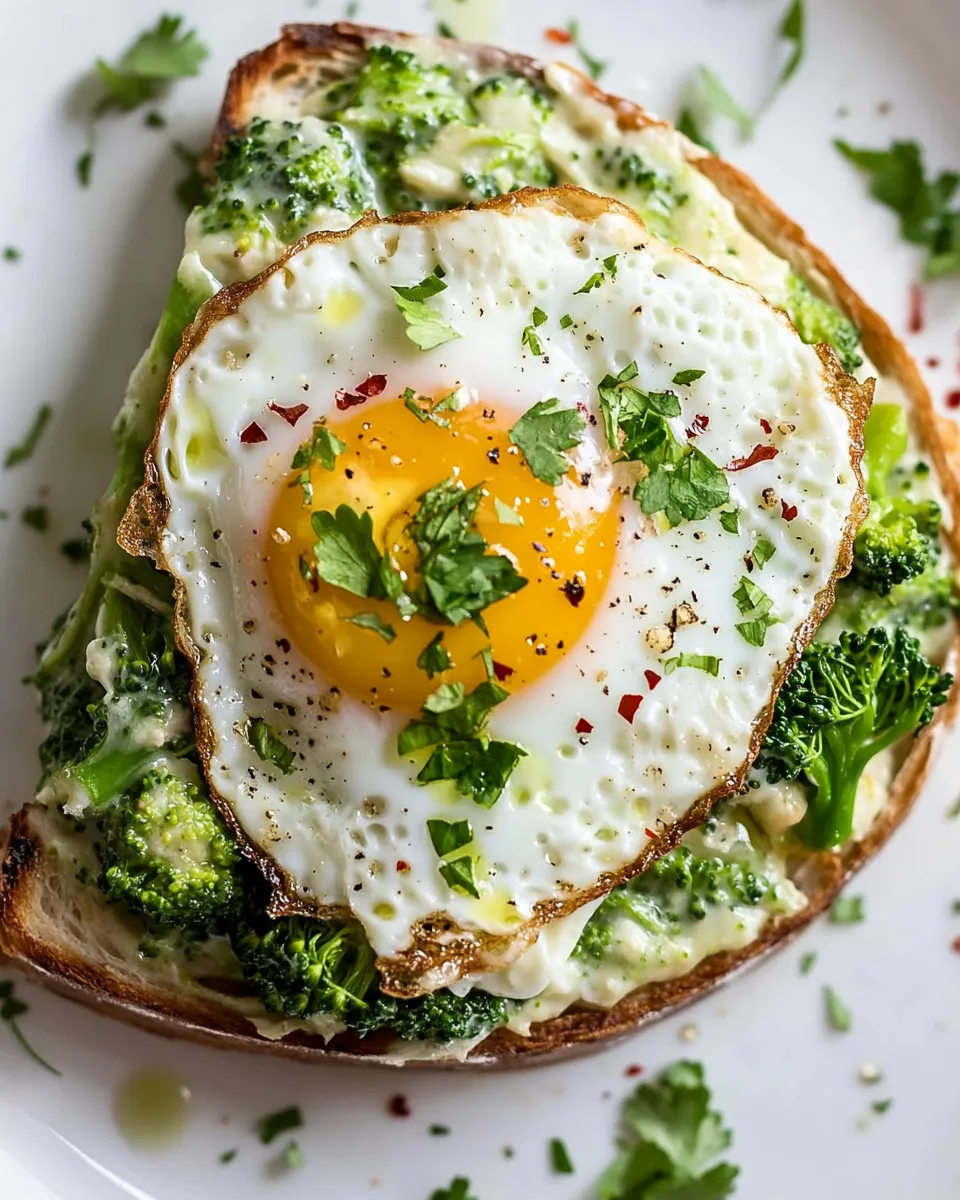 Classic Broccoli Melt with Fried Egg dish photo