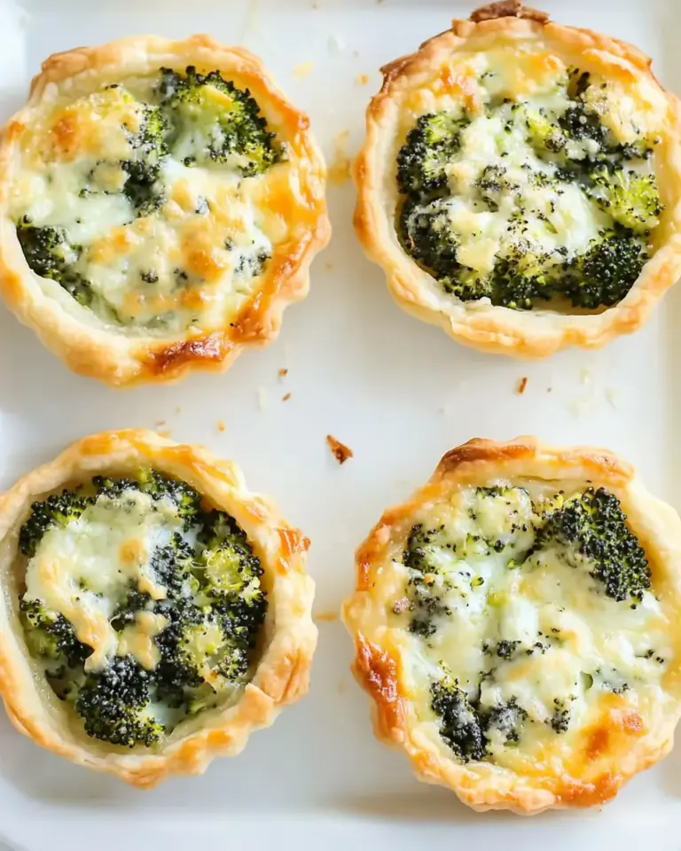 Homemade Broccoli Tarts with Cheese photo