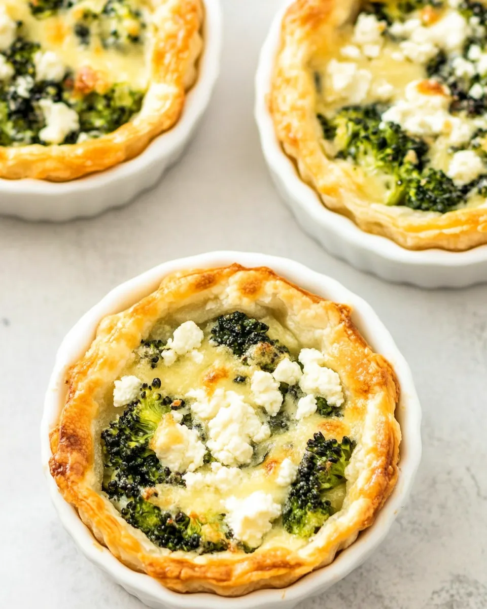 Easy Broccoli Tarts with Cheese recipe photo