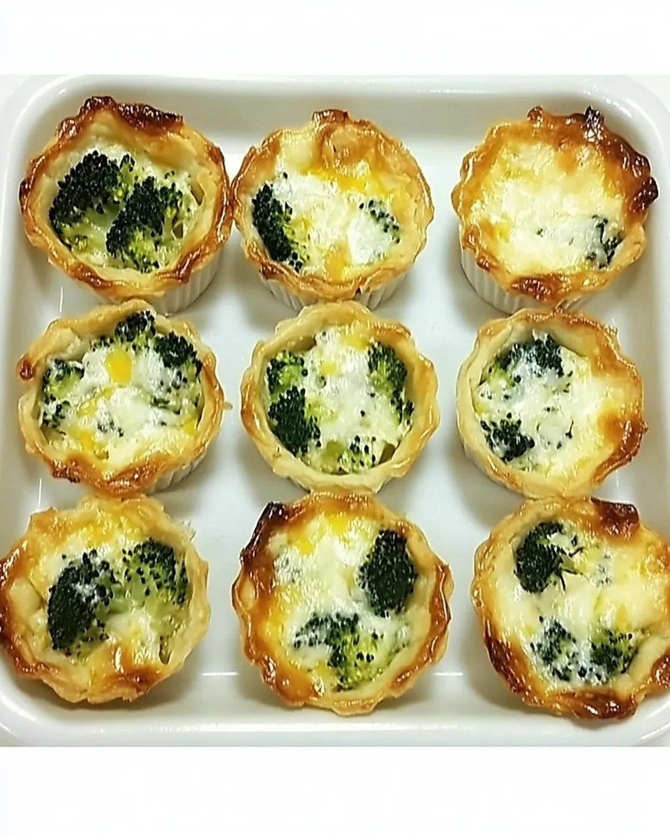 Delicious Broccoli Tarts with Cheese dish photo