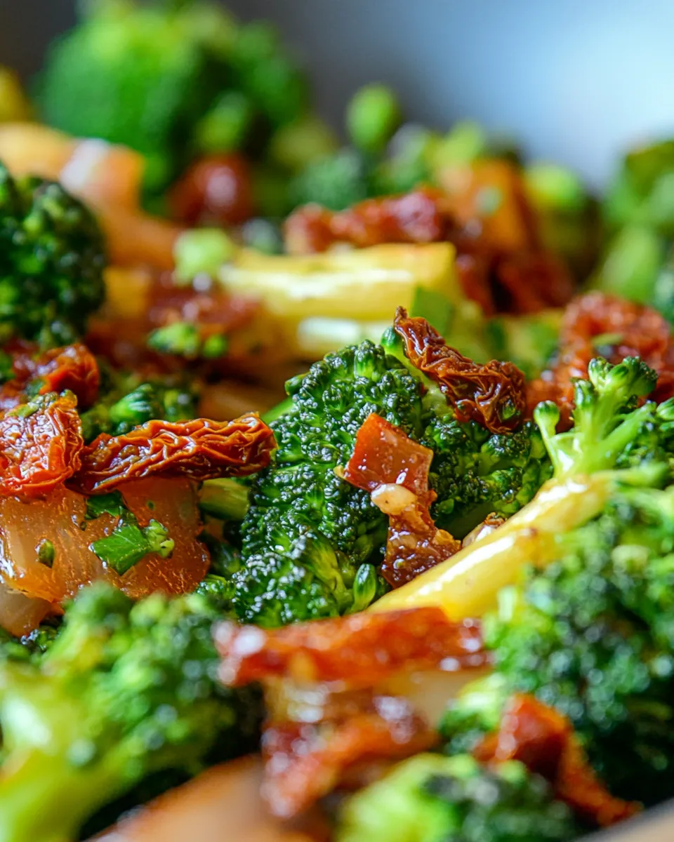 Quick Broccoli & Sun-Dried Tomatoes food shot