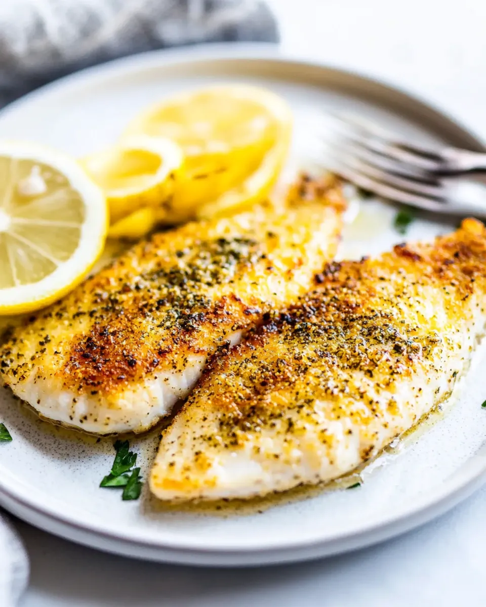 Healthy Broiled Tilapia Oreganata dish photo