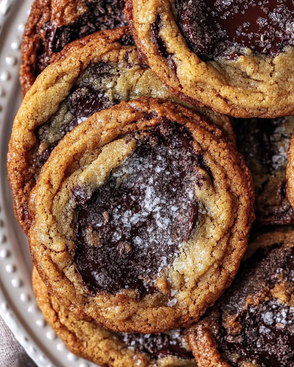 Easy Brown ButterMalted Chocolate Chunk Cookies. food shot