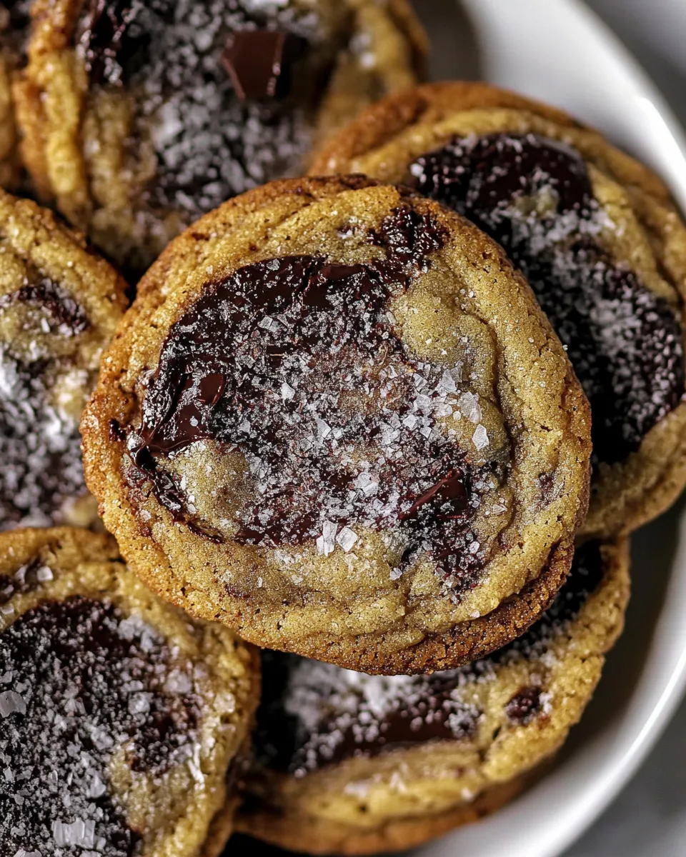 Delicious Brown ButterMalted Chocolate Chunk Cookies. plate image