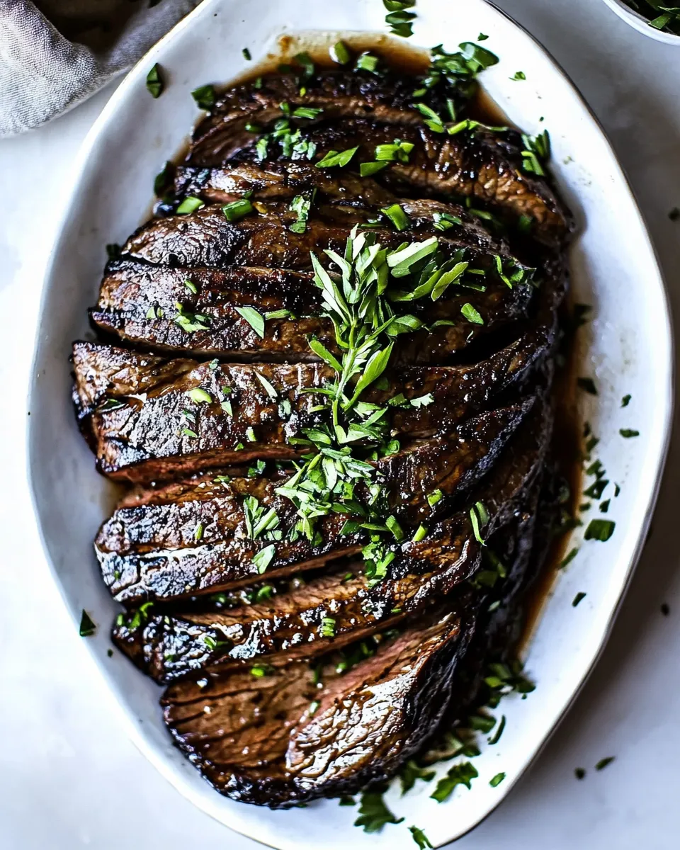 Delicious Brown Sugar Garlic Flank Steak recipe photo