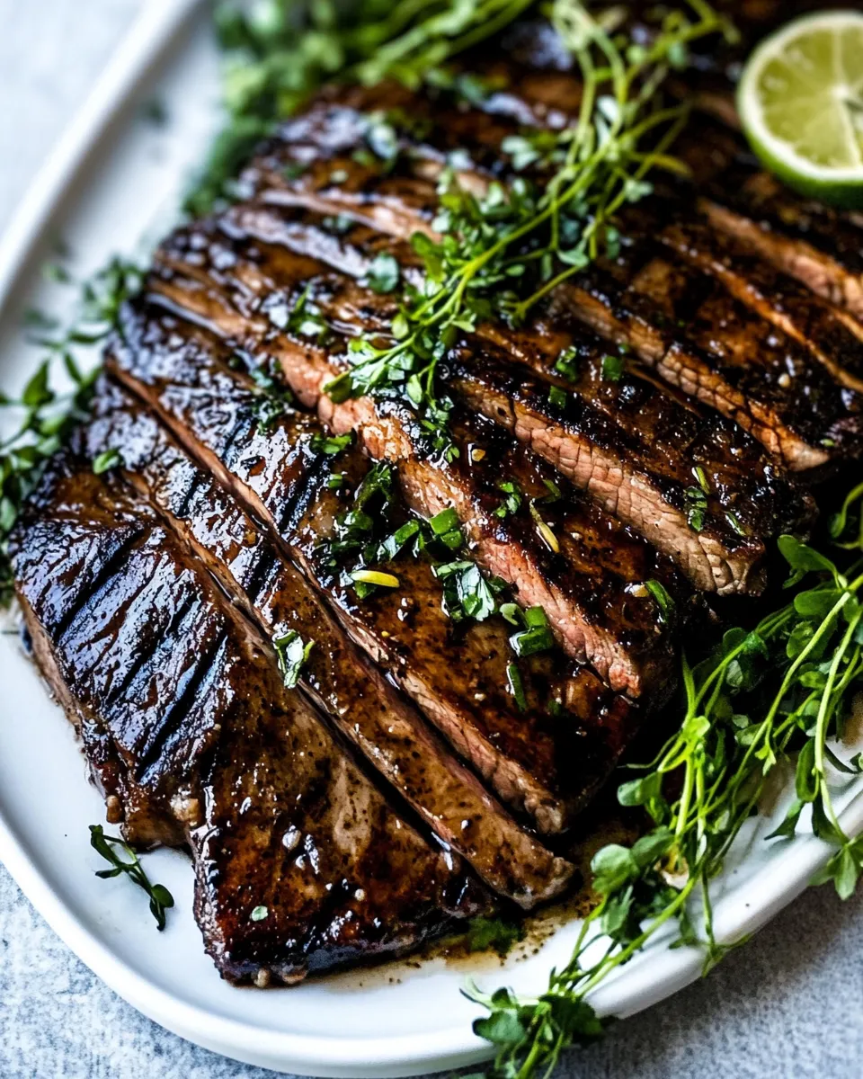 Homemade Brown Sugar Garlic Flank Steak dish photo
