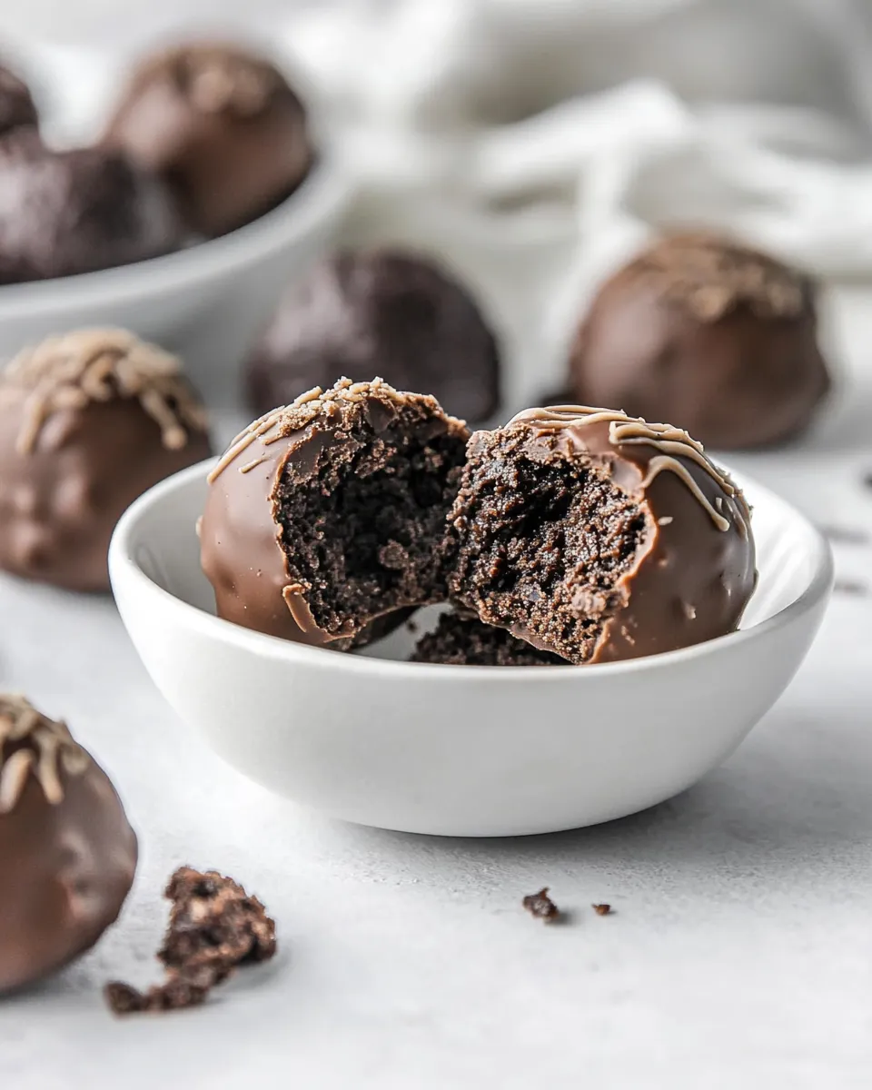 Easy Brownie Truffles food shot