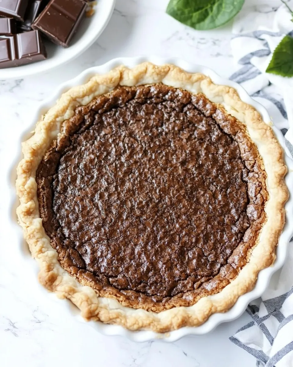 Classic CHOCOLATE CHESS PIE image