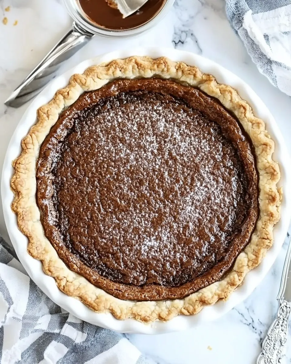 Easy CHOCOLATE CHESS PIE recipe photo