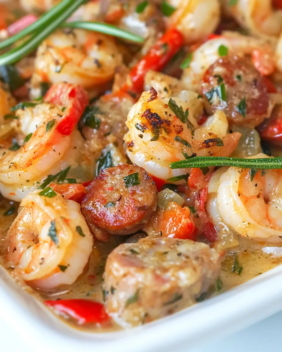 Delicious Cajun Shrimp and Sausage plate image