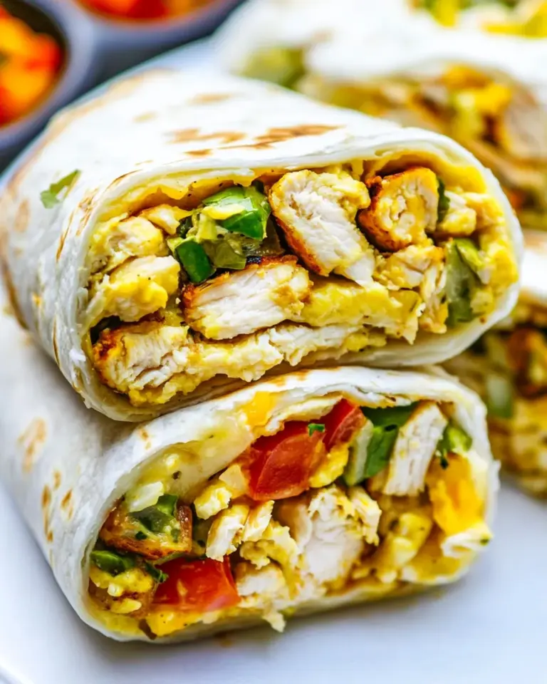 Homemade California Chicken Breakfast Burrito recipe photo