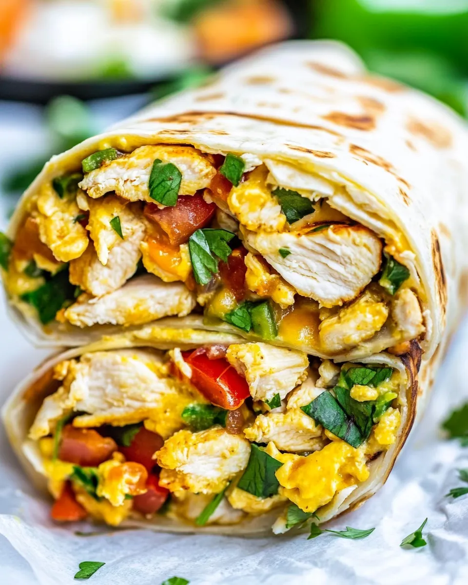 Classic California Chicken Breakfast Burrito dish photo