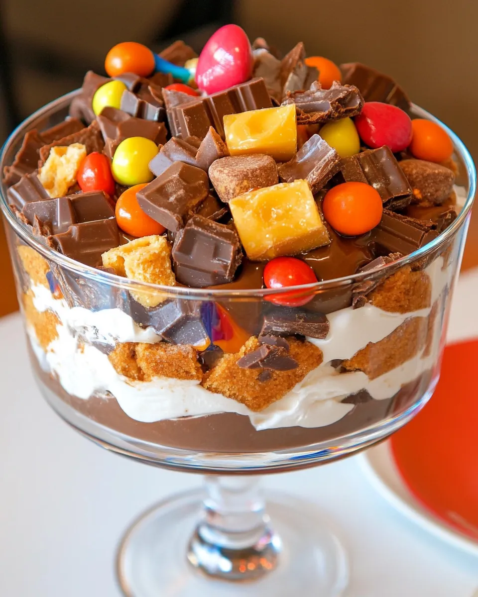 Delicious Candy Bar Trifle plate image