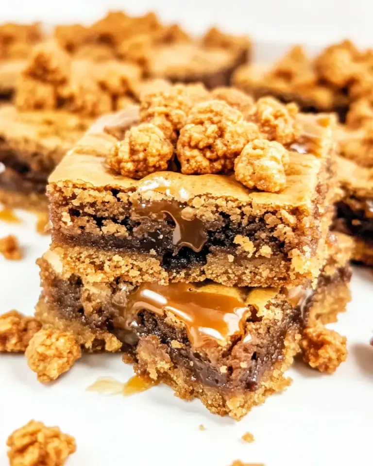 Homemade Caramel Blondies with Crunch Bars photo